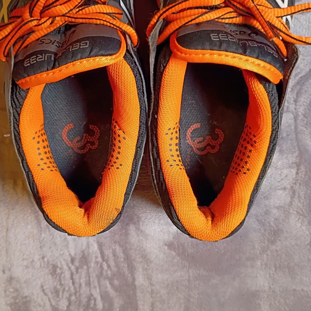 ASICS Gel-Blur33 Mens Running Shoes T2H3N Black Orange White Size 9 Sneakers Y2K - Picture 9 of 10